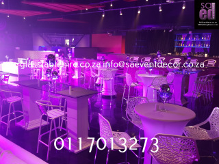 Cocktail Table With White Flock Cocktail Chair Furniture Hire