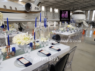 Lanseria Aeroplane Hanger - Opulant Sit Down Gala Dinner