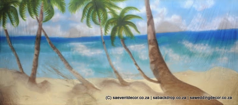 BacHaw04 Hawaii Beach Party Themed Backdrop hire