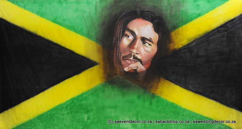 Bacaro04   Around The World Bob Marley Backdrop Hire