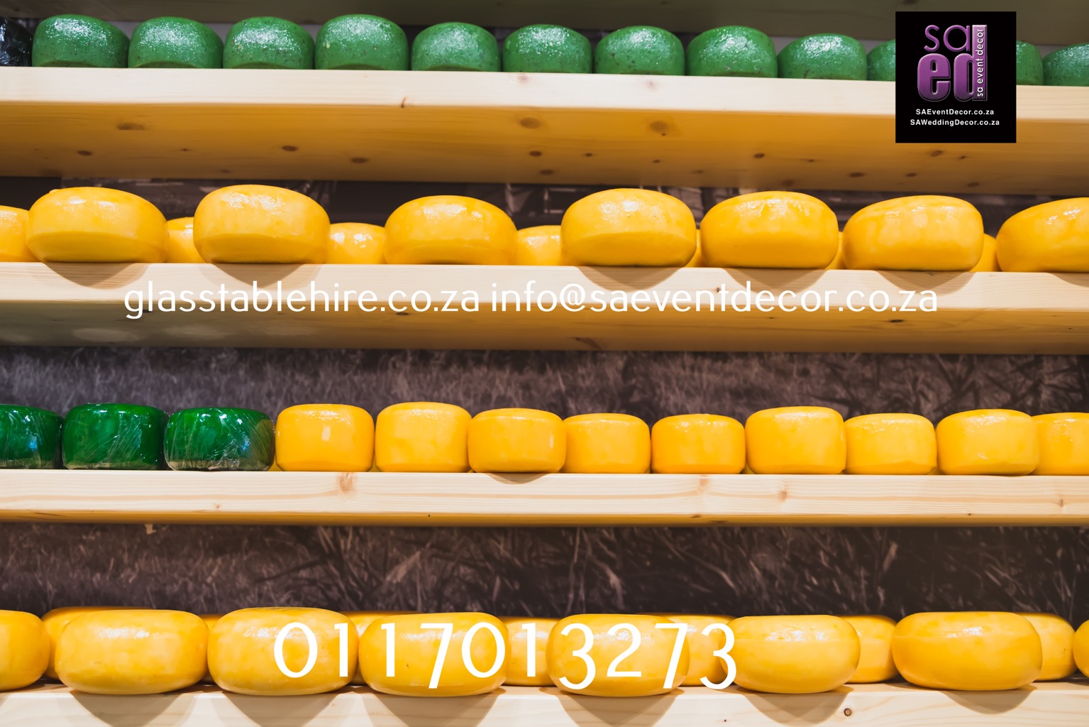Cheese Themed backdrop Hire
