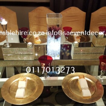Glass Rectangular Tables With Designer Steel Base 3