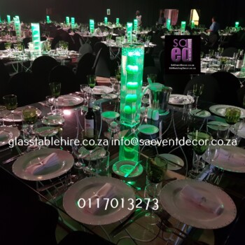 Glass Round Tables With Designer Steel Table Legs 4