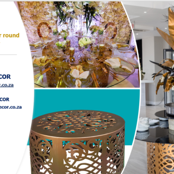 Round Glass Table With Gold Base 1