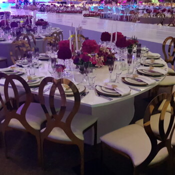 High Gloss Leaf Shaped Tables 1