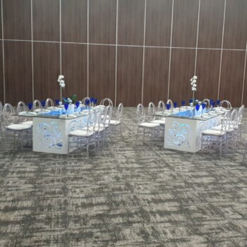 Rectangular Table with White Base 7