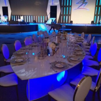 High Gloss Leaf Shaped Tables 8