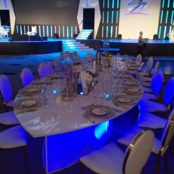 High Gloss Leaf Shaped Tables 10