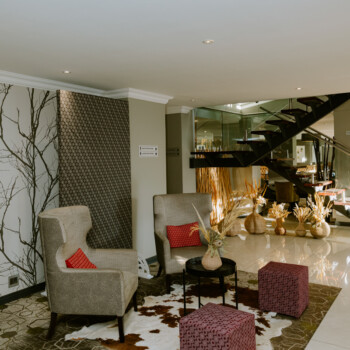 Transformation of Indaba Hotel reception and restaurant 25