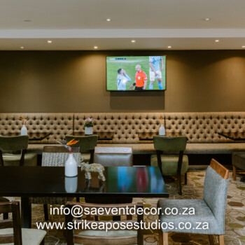 Transformation of Indaba Hotel reception and restaurant 29