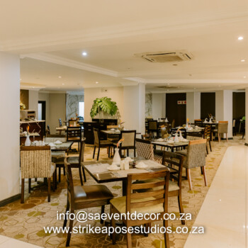 Transformation of Indaba Hotel reception and restaurant 35