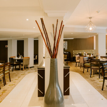 Transformation of Indaba Hotel reception and restaurant 36