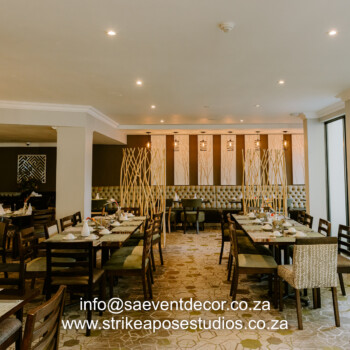 Transformation of Indaba Hotel reception and restaurant 37