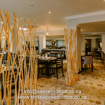 Transformation of Indaba Hotel reception and restaurant 39