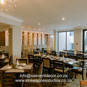 Transformation of Indaba Hotel reception and restaurant 41