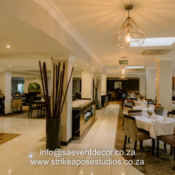 Transformation of Indaba Hotel reception and restaurant 43