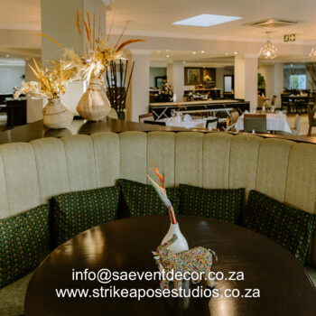 Transformation of Indaba Hotel reception and restaurant 44