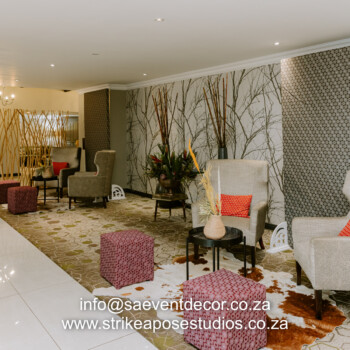 Transformation of Indaba Hotel reception and restaurant 47