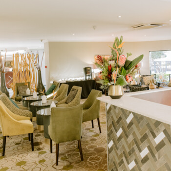 Transformation of Indaba Hotel reception and restaurant 8