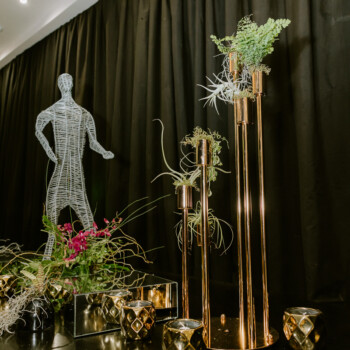 Black gold and green harvest tables 5