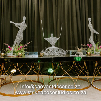 Black gold and green harvest tables 1