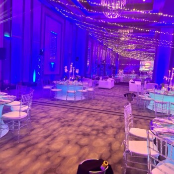 LED glass tables round 6