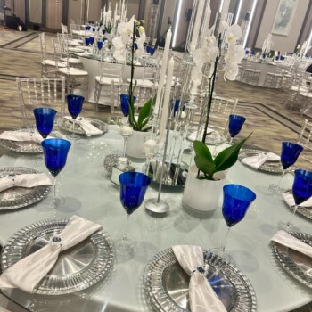 LED glass tables round 7