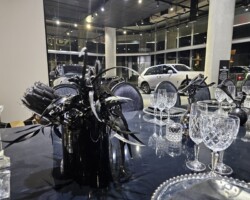 Black Silver & Crystal 7