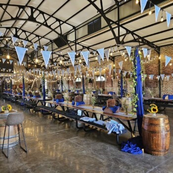 German Beerfest Blue and White Bavarian Lozenge Themed Event Decor 1