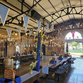 German Beerfest Blue and White Bavarian Lozenge Themed Event Decor 8