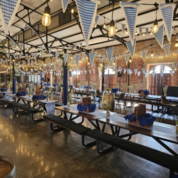 German Beerfest Blue and White Bavarian Lozenge Themed Event Decor 7