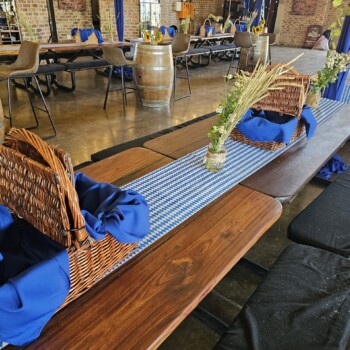 German Beerfest Blue and White Bavarian Lozenge Themed Event Decor 4