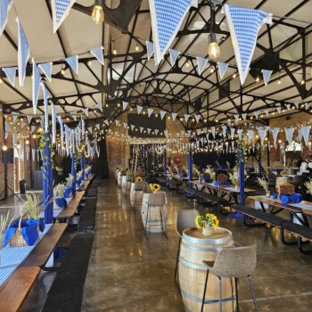 German Beerfest Blue and White Bavarian Lozenge Themed Event Decor 6